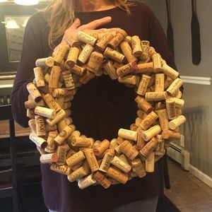 Cork wreath wall decor